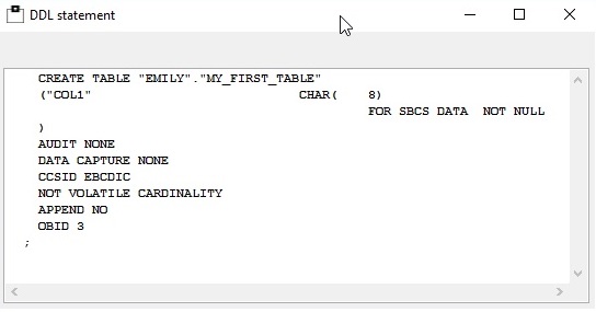 recover accidently dropped db2 zos table based on DDL extraction